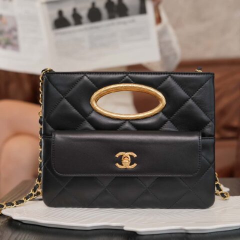 CHANEL 24B 高级手工坊 晚宴包  黑色 AS5038 B17663 94305