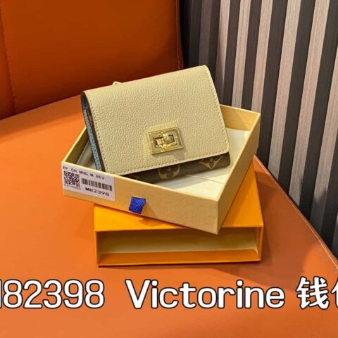 【原单精品】M82398卡其 三折钱包系列 Victorine钱包
