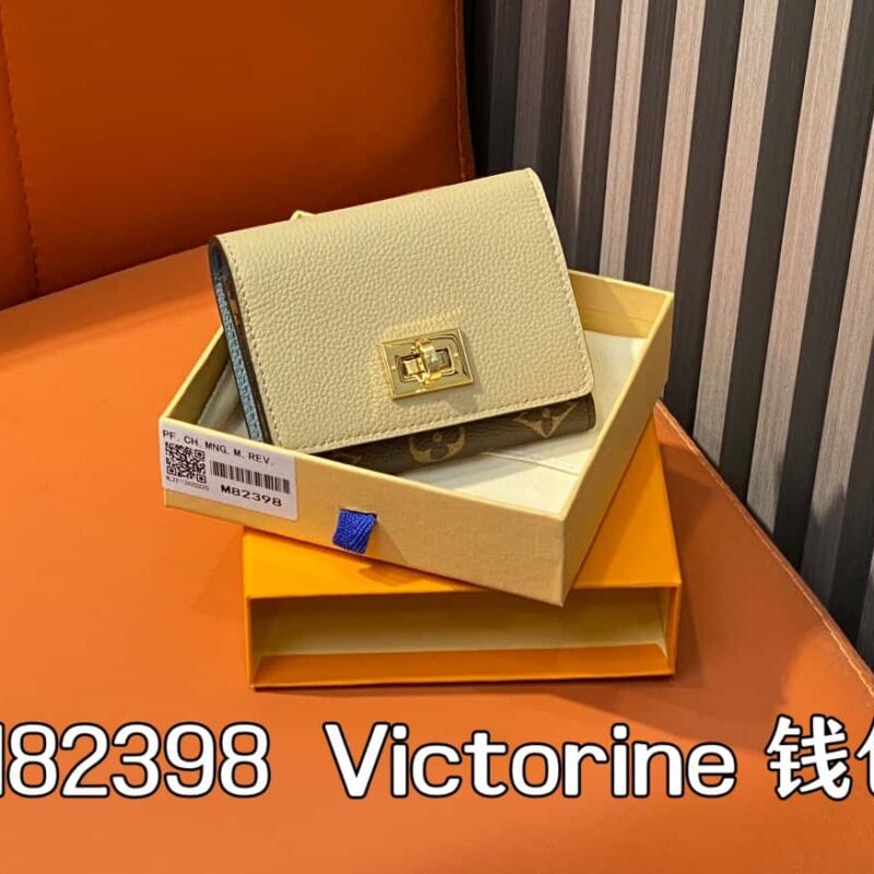 【原单精品】M82398卡其 三折钱包系列 Victorine钱包