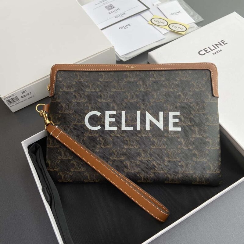 CELINE TRIOMPHE标志性印花手拿包 10J502FES.04LU 502 老花