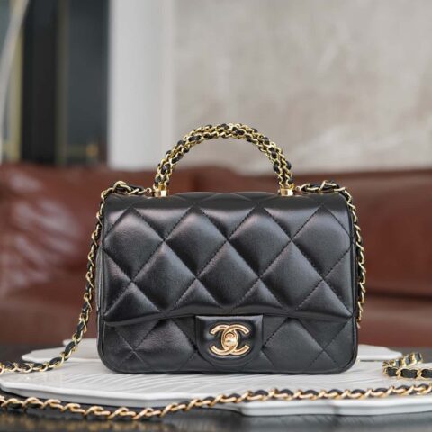 CHANEL 24b Flap新型粗链手柄  方胖子 小号 AS5032 B17665 94305