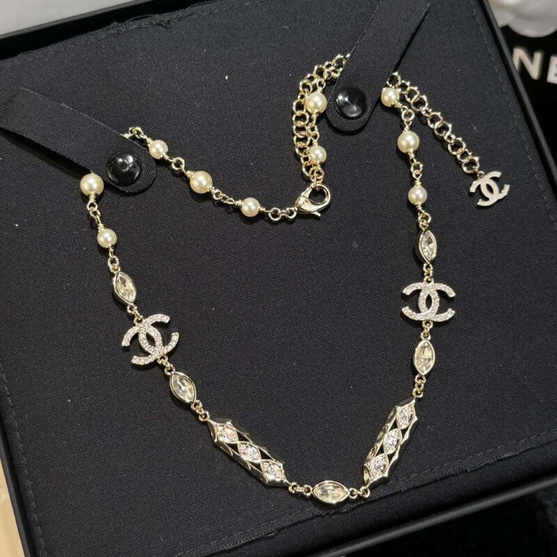 ❗️新品❗️☀️新款☑️ 香奈儿双c马眼水钻项链 ☀️
