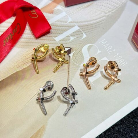 ❗新品❗ ☀️ ☀卡地亚Cartier 交叉螺丝螺母耳钉耳环 ☀