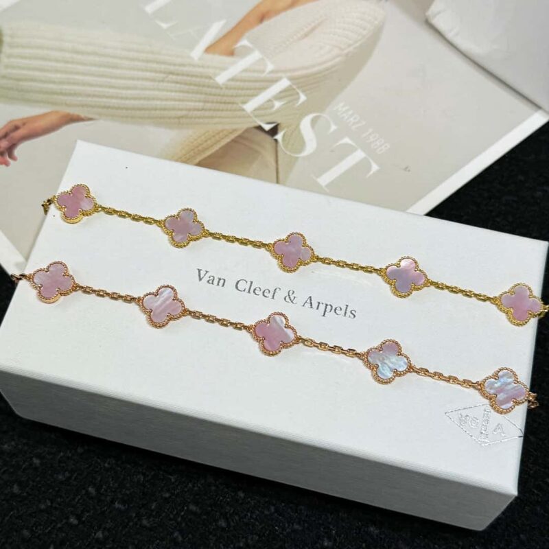 ❗️CNC版本❗️ ☀️Van Cleef &Arpels 梵克雅宝粉贝母四叶草五花手链 ☀