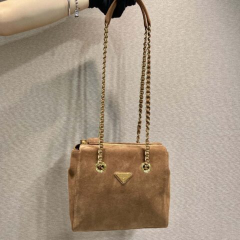 PRADA🎉中古翻盖款🎉1BD660麂皮