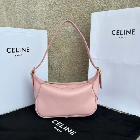 CELINE ROMY迷你柔软牛皮革手袋 10K123粉色