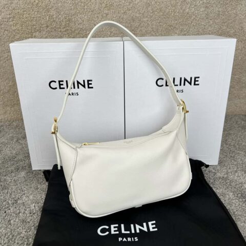 CELINE ROMY迷你柔软牛皮革手袋 10K123白色