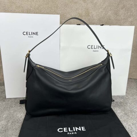 CELINE ROMY 大号柔软牛皮革手袋 110793黑色