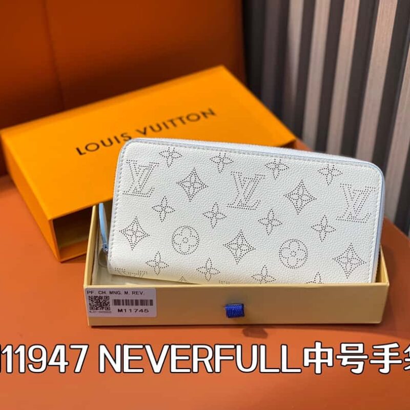 【原单精品】M11745白色镂空 单拉链钱包系列 Zippy拉链钱夹 M60017 11745 白色(镂空)