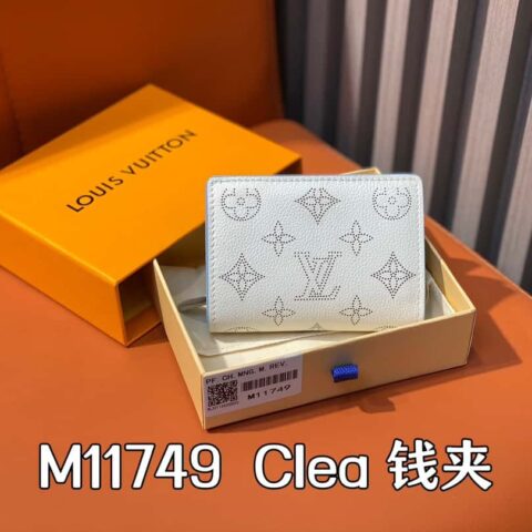【原单精品】M11749白色镂空 全皮两折钱包系列 Clea 钱夹 M80817 11749白色（镂空）