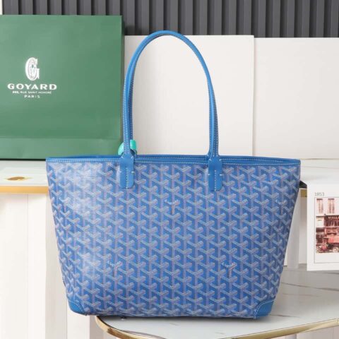 【特级品质 全铜五金】 🔎020320蓝色，goyard戈雅artois 小号包（拉链托特包）