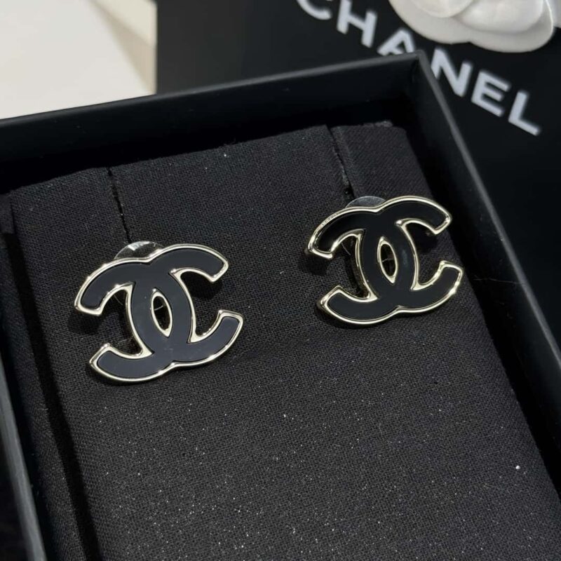 ❗️新品❗️☀️新款☑️ 香奈儿c1双c黑色耳钉耳环 ☀️