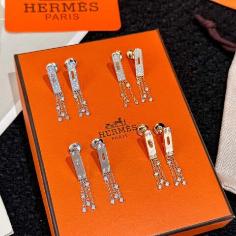 ❗️新品❗️满钻款新款☑️ 爱马仕HERMES流苏耳环耳钉