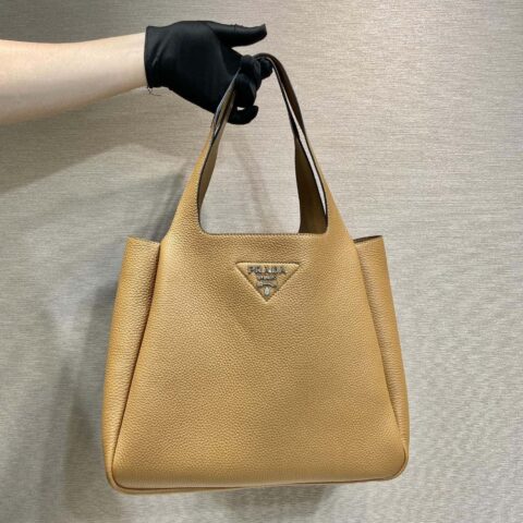 PRADA🎉大号菜篮子🎉1BG338大号水桶包🎉棕色