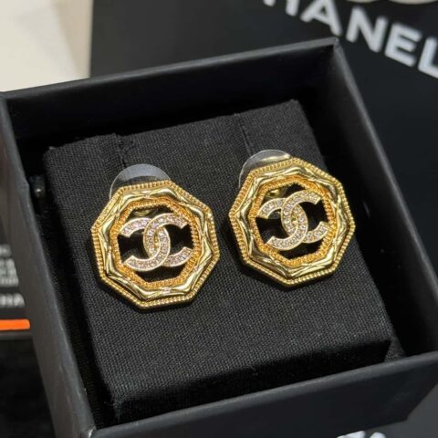 ❗️新品❗️☀️新款☑️ 香奈儿c1双c八边形耳钉耳环 ☀️