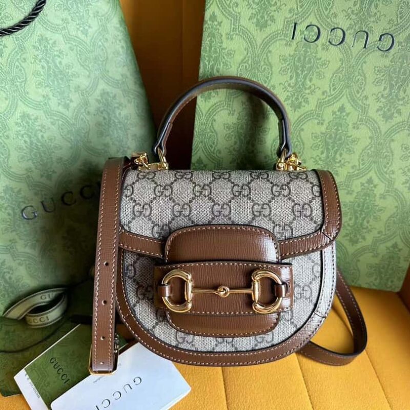 【原厂皮】米色和乌木色GG Supreme帆布781387