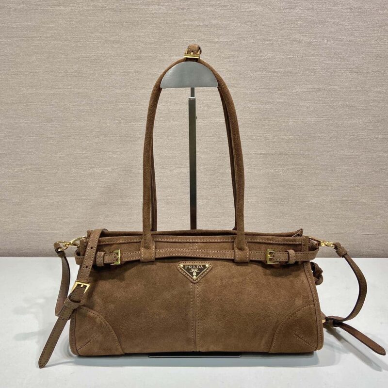 PRADA🎉LusSolf磨砂皮🎉1BA426🎉🎉深棕色