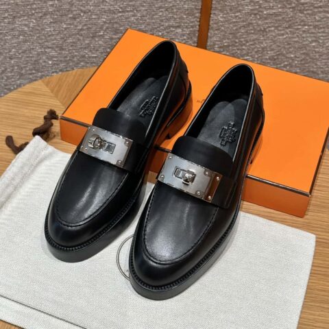 HERMES 101 Hot loafer 乐福鞋 黑色/89/Noir 小牛皮/Calfskin