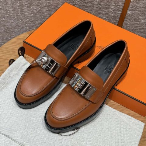 HERMES 101 Hot loafer 乐福鞋 天然色/Naturel 小牛皮/Calfskin