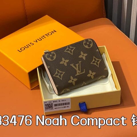 【原单精品】M83476老花粉色 拉链钱包系列 NEW Noah Compact 钱包