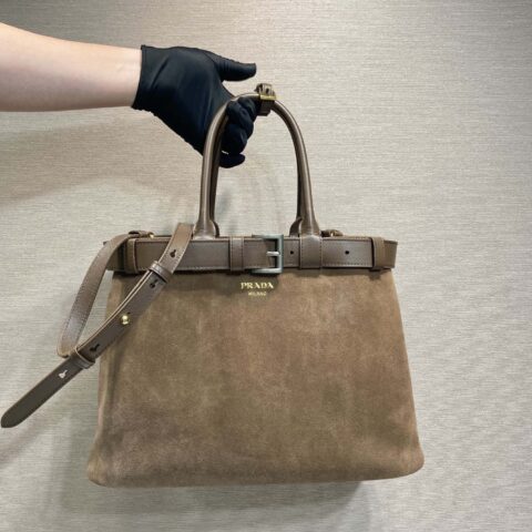 PRADA🎉新款女包🎉1BA416大号绒皮🎉