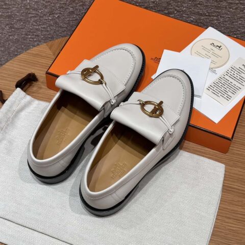 HERMES 108 lmpact loafer-乐福鞋 巴黎白/Blanc De Paris 小牛皮/calfskin