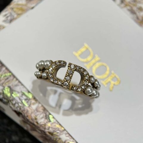 新款☑️DIOR迪奥CD珍珠戒指