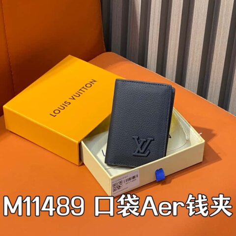 【原单精品】M11489深蓝 全皮卡包钱包系列 口袋Aer钱夹 M81730 69979