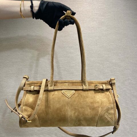 PRADA🎉LusSolf磨砂皮🎉1BA426肉桂色🎉🎉