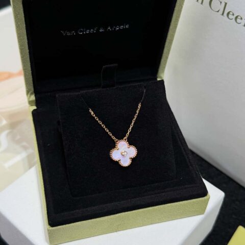 ❗️CNC版本❗️  ☀️Van Cleef &Arpels 梵克雅宝粉贝单钻四叶草项链 ☀