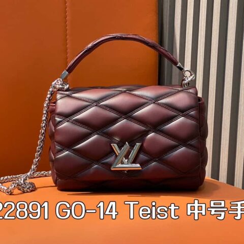 【原单精品】M22891牛仔蓝 全皮菱格链条包系列 GO-14 Teist 中号手袋 M23045 M22890