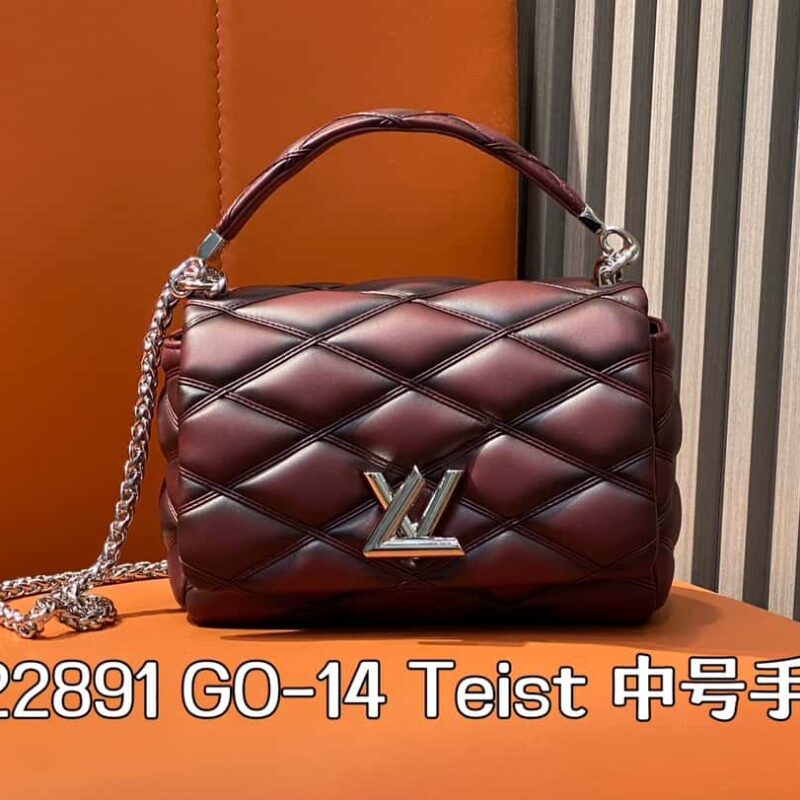 【原单精品】M22891牛仔蓝 全皮菱格链条包系列 GO-14 Teist 中号手袋 M23045 M22890
