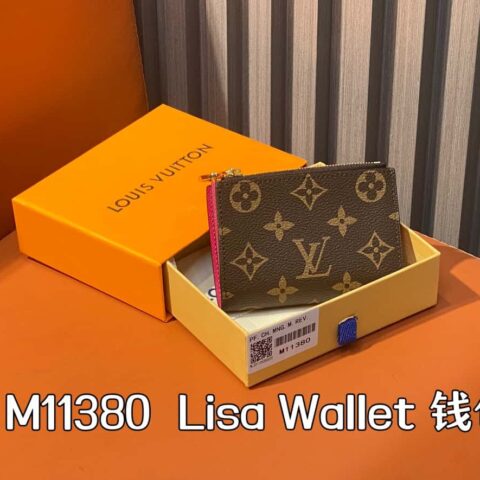 【原单精品】M11380老花梅红 钱夹零钱包钱包系列 Lisa Wallet 钱包 M82605 M82383 M83649