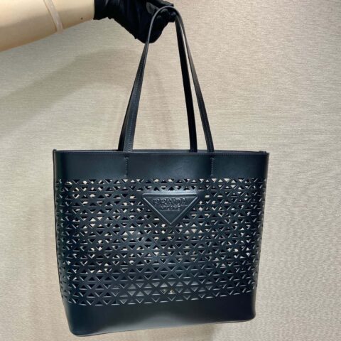 PRADA🎉镂空托特包🎉1BG503镂空🎉🎉黑色