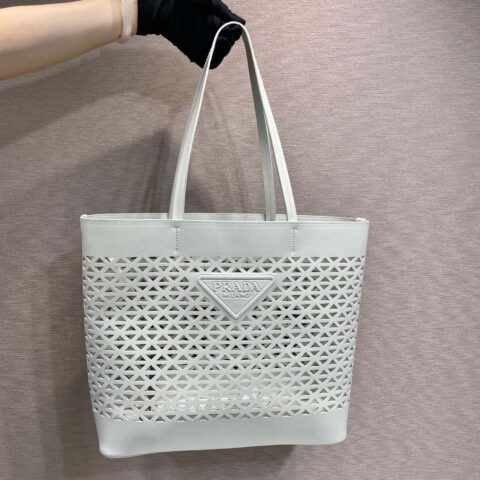 PRADA🎉镂空托特包🎉1BG503镂空🎉🎉白色
