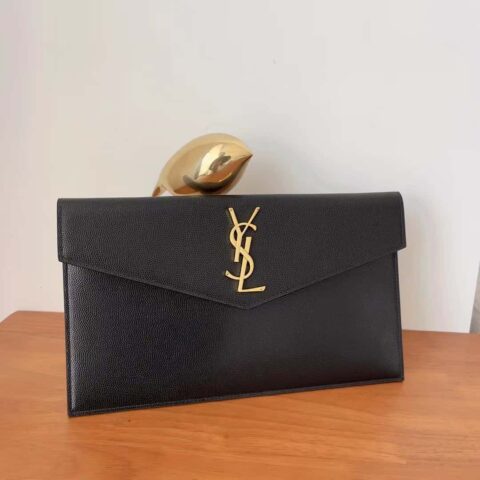 YSL 𝑼𝒑𝒕𝒐𝒘𝒏_鱼子酱手拿包 565739黑色