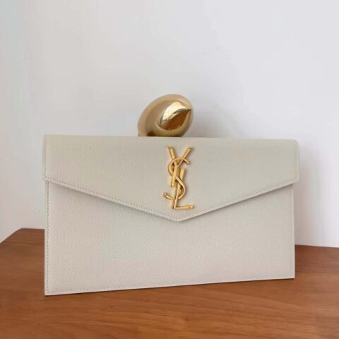 YSL 𝑼𝒑𝒕𝒐𝒘𝒏_鱼子酱手拿包 565739白色