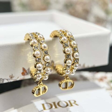 新款☑️DIOR迪奥珍珠cd耳钉耳环