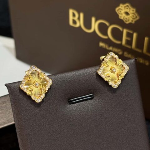 ❗️新款❗️ ☀原单货 布契拉提 Buccellati 复古宫廷风镭射四叶草耳钉耳环耳拍 ☀️