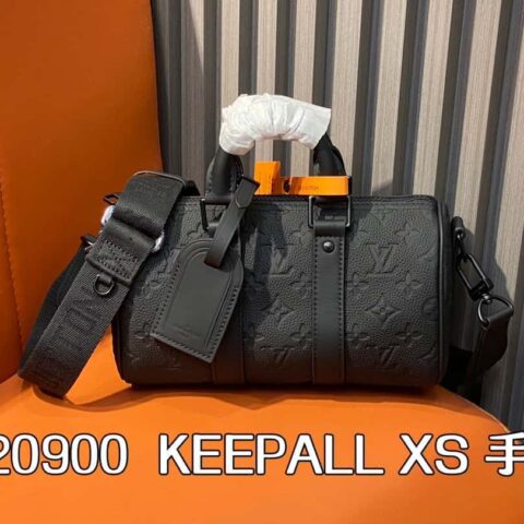 【原单精品】M20900黑色全皮（对版哑光皮）枕头包系列 KEEPALL XS 手袋 Keepall XS 手袋