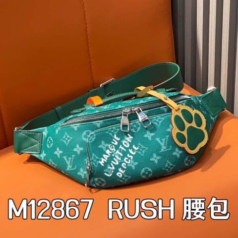 【原单精品】M12867绿色 胸包腰包系列 RUSH 腰包