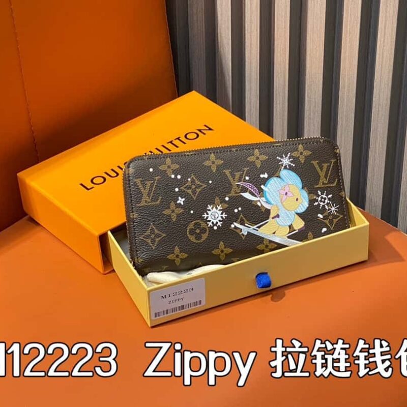 【原单精品】M12223蓝色 圣诞款 单拉链钱包系列 Zippy 拉链钱包
