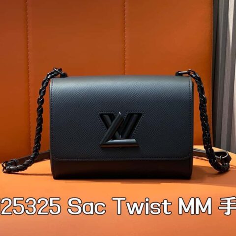 【原单精品】M25325黑色 黑武士 水波纹Twist系列 M50280 Sac Twist MM 手袋