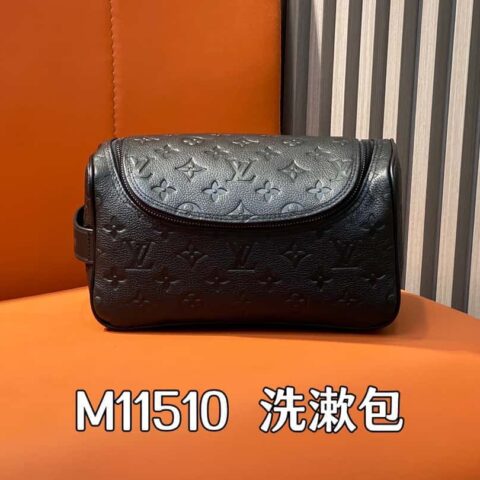 【原单精品】M11510黑色全皮压花 洗漱包系列 洗漱包