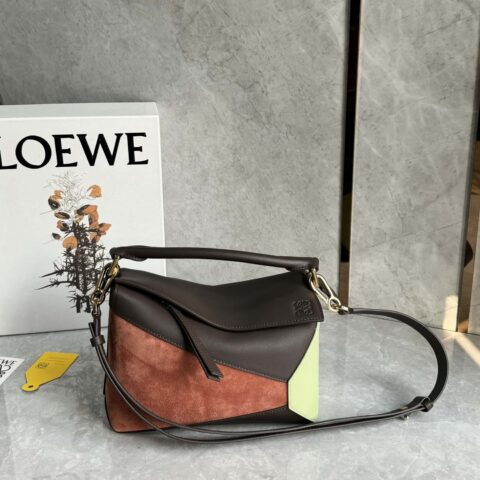 LOEWE最新绒面皮拼色puzzle 出货🎉0681