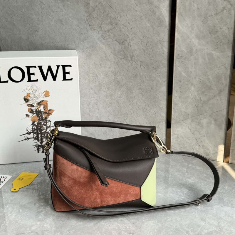 LOEWE最新绒面皮拼色puzzle 出货🎉0681