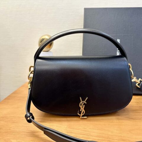 YSL 𝟮𝟬𝟮𝟰 𝗩𝗼𝗹𝘁𝗮𝗶𝗿𝗲手提斜挎包𝗕𝗼𝘅皮 787671