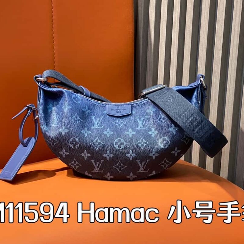 【原单精品】M11594蓝花 男包月亮包系列 本款 Hamac 小号手袋 Hamac 手袋