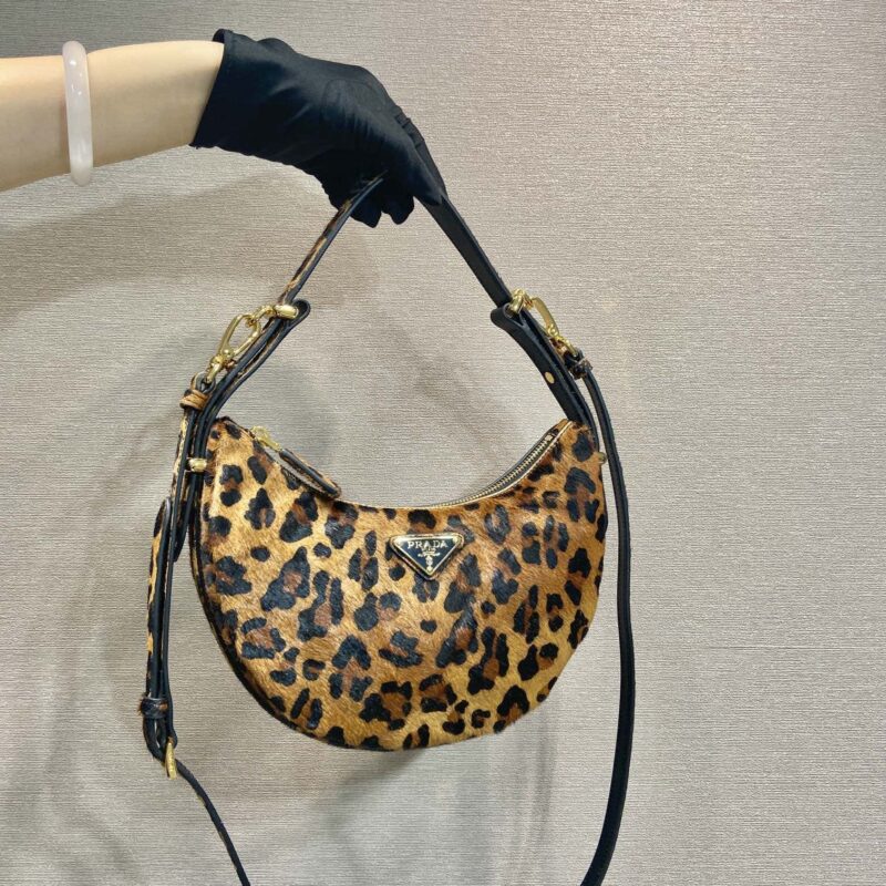 PRADA🎉Moon手袋🎉1BC194豹纹🎉