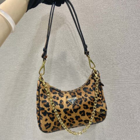 PRADA🎉豹纹Hobo🎉1BC194新品🎉🎉
